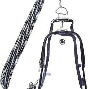 Clear Bag Stadium Approved, Clear Sling Bag with Embroidered Strap
